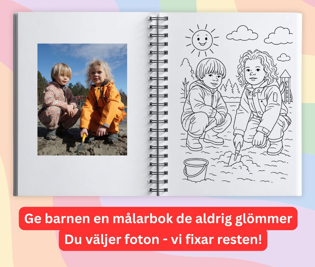 Personlig Målarbok - En målarbok skapad med dina egna bilder!